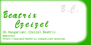 beatrix czeizel business card